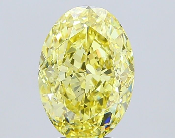 Loose Diamond - OVAL 5.01ct Fancy Intense Yellow SI1: Loose Diamond - OVAL 5.01ct Fancy Intense Yellow SI1 Source: This is a real non-mined Diamond that has been grown in a lab Shape: OVAL Carats: 5.01 Color: Fancy Intense Yellow Certification: IGI PLEAS