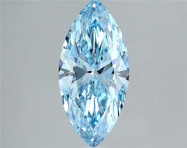 Loose Diamond - MARQUISE 2.02ct Fancy Vivid Blue VS2: Loose Diamond - MARQUISE 2.02ct Fancy Vivid Blue VS2 Source: This is a real non-mined Diamond that has been grown in a lab Shape: MARQUISE Carats: 2.02 Color: Fancy Vivid Blue Certification: IGI Video