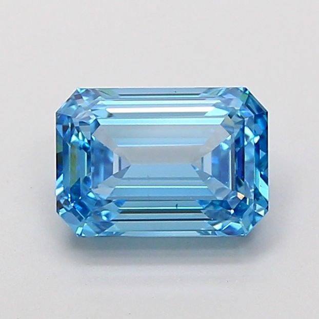 Loose Diamond - EMERALD 2.01ct Fancy Vivid Blue VS1: Loose Diamond - EMERALD 2.01ct Fancy Vivid Blue VS1 Source: This is a real non-mined Diamond that has been grown in a lab Shape: EMERALD Carats: 2.01 Color: Fancy Vivid Blue Certification: IGI Video: