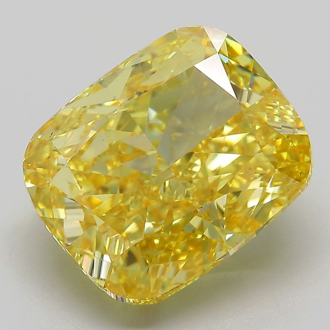 Loose Diamond - CUSHION MODIFIED 9.05ct Fancy Vivid Yellow VS2: Loose Diamond - CUSHION MODIFIED 9.05ct Fancy Vivid Yellow VS2 Source: This is a real non-mined Diamond that has been grown in a lab Shape: CUSHION MODIFIED Carats: 9.05 Color: Fancy Vivid Yellow Cert