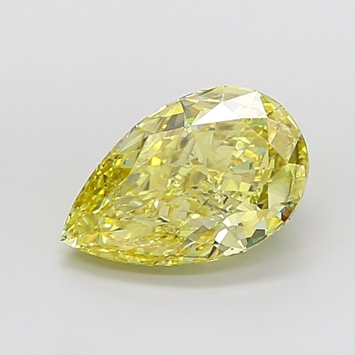 Loose Diamond - PEAR 5.12ct Fancy Vivid Yellow VS2: Loose Diamond - PEAR 5.12ct Fancy Vivid Yellow VS2 Source: This is a real non-mined Diamond that has been grown in a lab Shape: PEAR Carats: 5.12 Color: Fancy Vivid Yellow Certification: IGI Video: