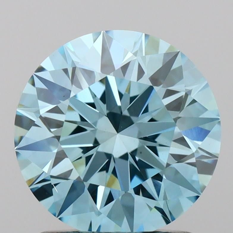 Ideal Loose Diamond - ROUND 1.51ct Fancy Vivid Blue VS2: Ideal Loose Diamond - ROUND 1.51ct Fancy Vivid Blue VS2 Source: This is a real non-mined Diamond that has been grown in a lab Shape: ROUND Carats: 1.51 Color: Fancy Vivid Blue Certification: IGI