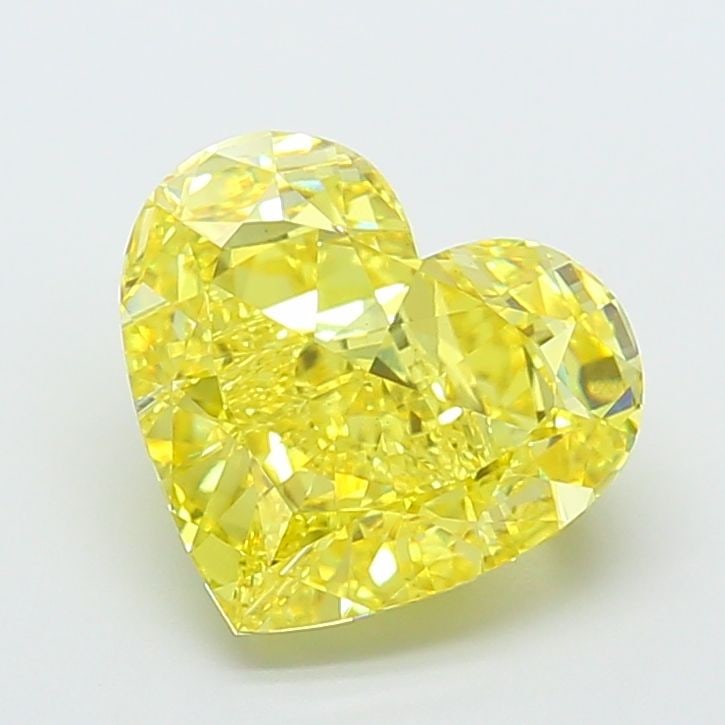 Loose Diamond - HEART 8.34ct Fancy Vivid Yellow VS1: Loose Diamond - HEART 8.34ct Fancy Vivid Yellow VS1 Source: This is a real non-mined Diamond that has been grown in a lab Shape: HEART Carats: 8.34 Color: Fancy Vivid Yellow Certification: IGI Video: