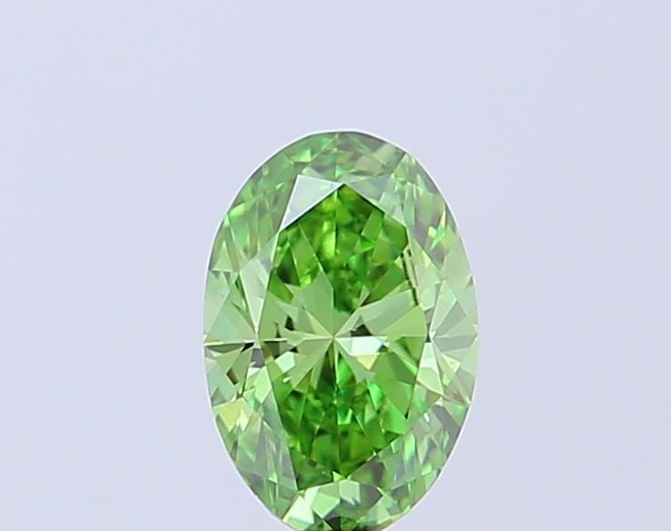 Loose Diamond - OVAL 0.59ct Fancy Vivid Green VS1: Loose Diamond - OVAL 0.59ct Fancy Vivid Green VS1 Source: This is a real non-mined Diamond that has been grown in a lab Shape: OVAL Carats: 0.59 Color: Fancy Vivid Green Certification: IGI Video: