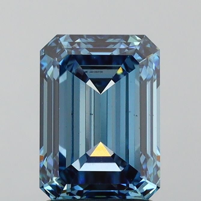Loose Diamond - EMERALD 2.08ct Fancy Vivid Blue VS1: Loose Diamond - EMERALD 2.08ct Fancy Vivid Blue VS1 Source: This is a real non-mined Diamond that has been grown in a lab Shape: EMERALD Carats: 2.08 Color: Fancy Vivid Blue Certification: IGI Video: