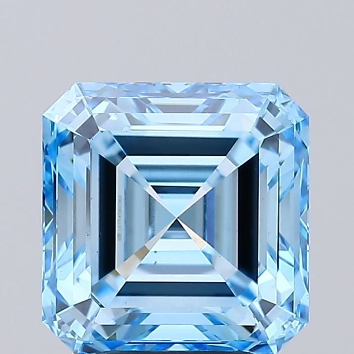 Loose Diamond - ASSCHER 4.01ct Fancy Vivid Blue VS1: Loose Diamond - ASSCHER 4.01ct Fancy Vivid Blue VS1 Source: This is a real non-mined Diamond that has been grown in a lab Shape: ASSCHER Carats: 4.01 Color: Fancy Vivid Blue Certification: IGI Video: