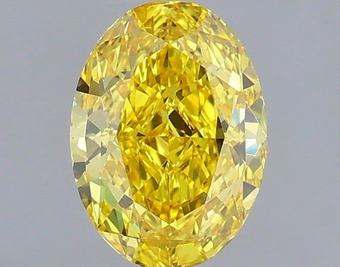 Loose Diamond - OVAL 1.1ct Fancy Vivid Yellow VS1: Loose Diamond - OVAL 1.1ct Fancy Vivid Yellow VS1 Source: This is a real non-mined Diamond that has been grown in a lab Shape: OVAL Carats: 1.1 Color: Fancy Vivid Yellow Certification: IGI Video: