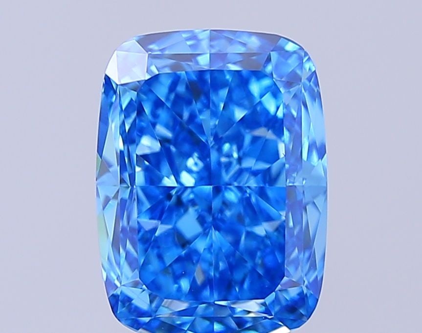 Loose Diamond - CUSHION MODIFIED 2.36ct Fancy Vivid Blue VVS2: Loose Diamond - CUSHION MODIFIED 2.36ct Fancy Vivid Blue VVS2 Source: This is a real non-mined Diamond that has been grown in a lab Shape: CUSHION MODIFIED Carats: 2.36 Color: Fancy Vivid Blue Certifi