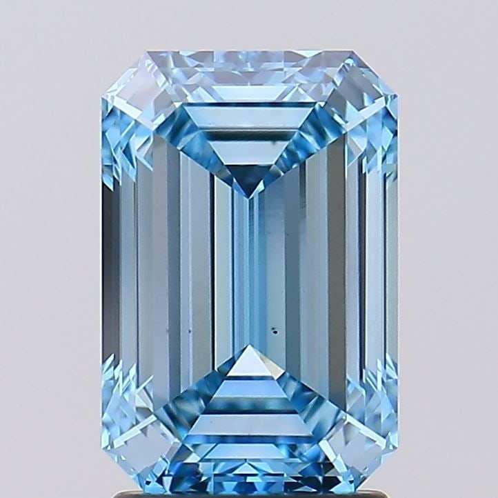 Loose Diamond - EMERALD 2.56ct Fancy Vivid Blue VS1: Loose Diamond - EMERALD 2.56ct Fancy Vivid Blue VS1 Source: This is a real non-mined Diamond that has been grown in a lab Shape: EMERALD Carats: 2.56 Color: Fancy Vivid Blue Certification: IGI Video: