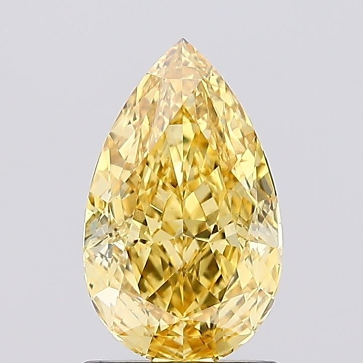 Loose Diamond - PEAR 1.27ct Fancy Vivid Yellow VS2: Loose Diamond - PEAR 1.27ct Fancy Vivid Yellow VS2 Source: This is a real non-mined Diamond that has been grown in a lab Shape: PEAR Carats: 1.27 Color: Fancy Vivid Yellow Certification: IGI Video:
