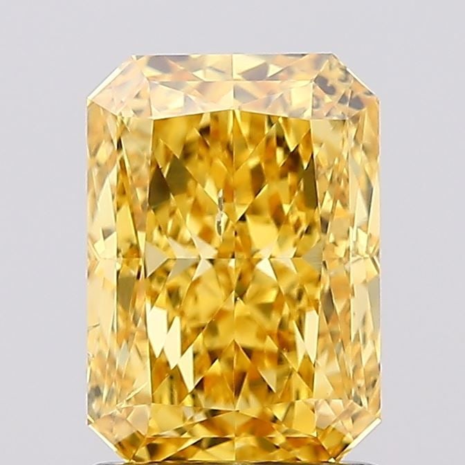 Loose Diamond - RADIANT 1.6ct Fancy Vivid Yellow SI1: Loose Diamond - RADIANT 1.6ct Fancy Vivid Yellow SI1 Source: This is a real non-mined Diamond that has been grown in a lab Shape: RADIANT Carats: 1.6 Color: Fancy Vivid Yellow Certification: IGI Video