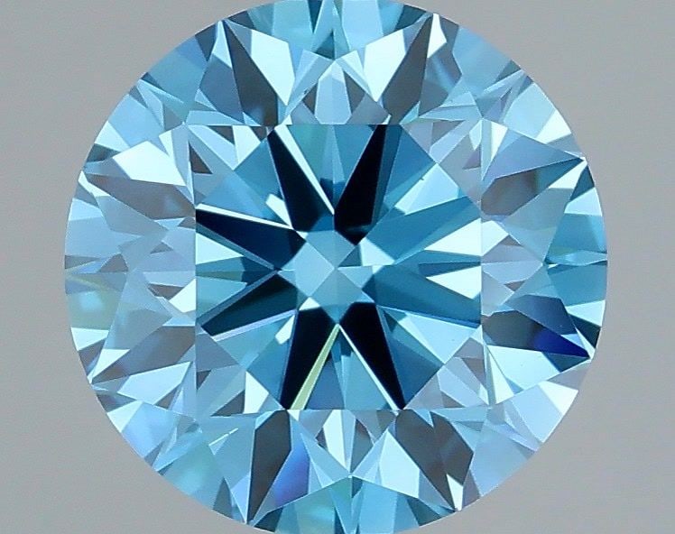 Ideal Loose Diamond - ROUND 2.26ct Fancy Vivid Blue VS1: Ideal Loose Diamond - ROUND 2.26ct Fancy Vivid Blue VS1 Source: This is a real non-mined Diamond that has been grown in a lab Shape: ROUND Carats: 2.26 Color: Fancy Vivid Blue Certification: IGI Video