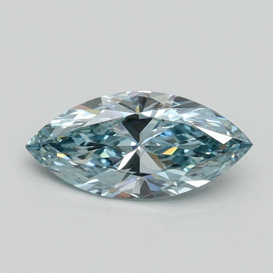 Loose Diamond - MARQUISE 0.76ct Fancy Intense Greenish Blue VS2: Loose Diamond - MARQUISE 0.76ct Fancy Intense Greenish Blue VS2 Source: This is a real non-mined Diamond that has been grown in a lab Shape: MARQUISE Carats: 0.76 Color: Fancy Intense Greenish Blue Ce