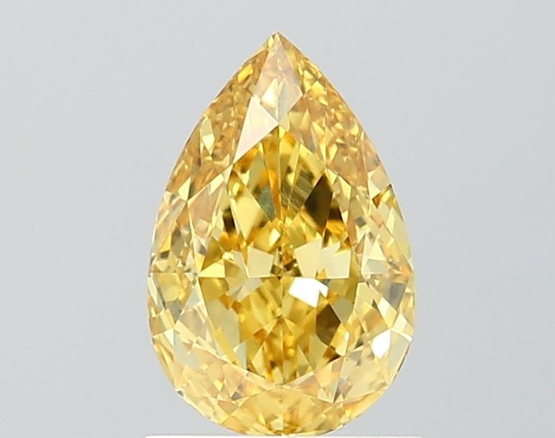 Loose Diamond - PEAR 1.05ct Fancy Vivid Yellow VS1: Loose Diamond - PEAR 1.05ct Fancy Vivid Yellow VS1 Source: This is a real non-mined Diamond that has been grown in a lab Shape: PEAR Carats: 1.05 Color: Fancy Vivid Yellow Certification: IGI Video: