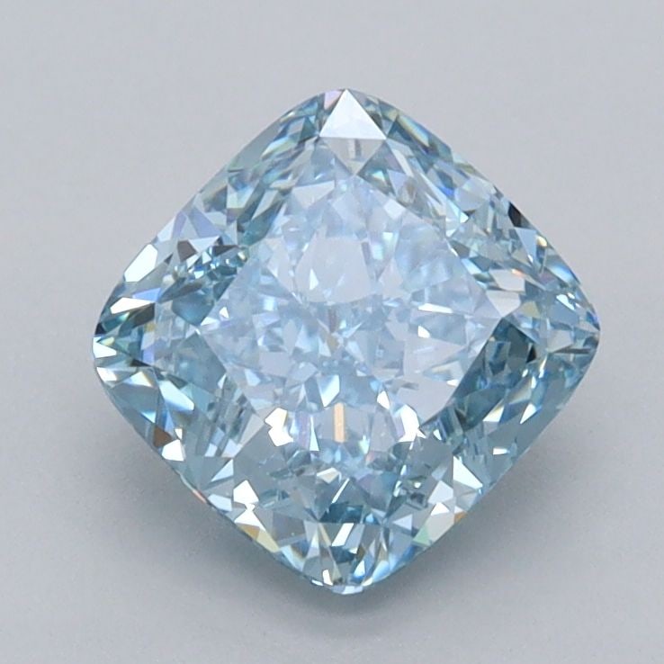 Loose Diamond - CUSHION MODIFIED 1.53ct Fancy Vivid Blue VVS1: Loose Diamond - CUSHION MODIFIED 1.53ct Fancy Vivid Blue VVS1 Source: This is a real non-mined Diamond that has been grown in a lab Shape: CUSHION MODIFIED Carats: 1.53 Color: Fancy Vivid Blue Certifi