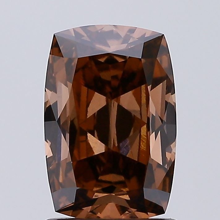 Loose Diamond - CUSHION MODIFIED 1.35ct Fancy Brown VVS2: Loose Diamond - CUSHION MODIFIED 1.35ct Fancy Brown VVS2 Source: This is a real non-mined Diamond that has been grown in a lab Shape: CUSHION MODIFIED Carats: 1.35 Color: Fancy Brown Certification: IG