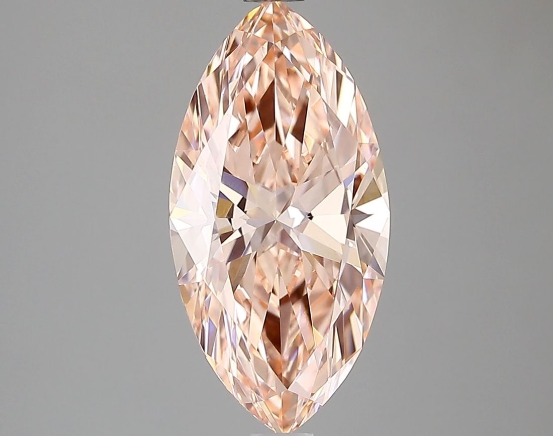Loose Diamond - MARQUISE 2.01ct Fancy Vivid Pink VVS2: Loose Diamond - MARQUISE 2.01ct Fancy Vivid Pink VVS2 Source: This is a real non-mined Diamond that has been grown in a lab Shape: MARQUISE Carats: 2.01 Color: Fancy Vivid Pink Certification: IGI Vide
