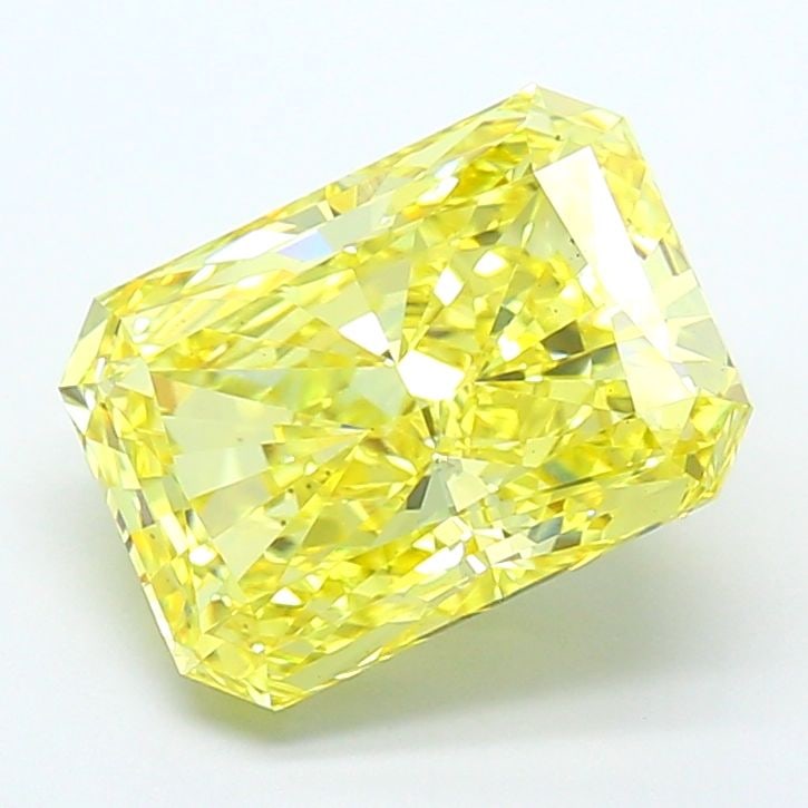 Loose Diamond - RADIANT 5.05ct Fancy Vivid Yellow VS2: Loose Diamond - RADIANT 5.05ct Fancy Vivid Yellow VS2 Source: This is a real non-mined Diamond that has been grown in a lab Shape: RADIANT Carats: 5.05 Color: Fancy Vivid Yellow Certification: IGI Vid