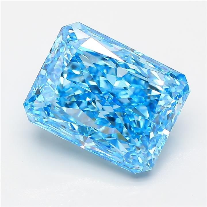 Loose Diamond - RADIANT 6.6ct Fancy Vivid Blue VVS2: Loose Diamond - RADIANT 6.6ct Fancy Vivid Blue VVS2 Source: This is a real non-mined Diamond that has been grown in a lab Shape: RADIANT Carats: 6.6 Color: Fancy Vivid Blue Certification: IGI Video: