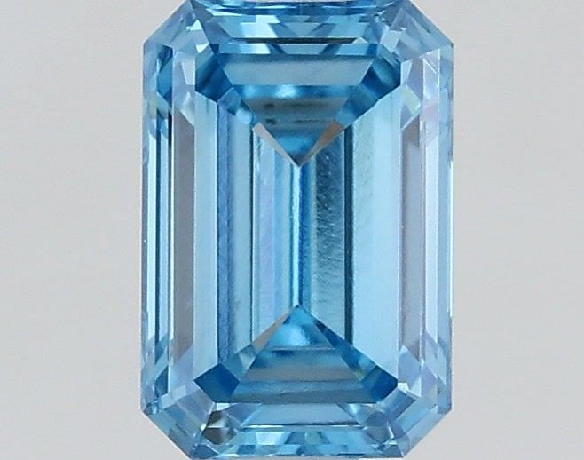 Loose Diamond - EMERALD 0.5ct Fancy Vivid Blue VS1: Loose Diamond - EMERALD 0.5ct Fancy Vivid Blue VS1 Source: This is a real non-mined Diamond that has been grown in a lab Shape: EMERALD Carats: 0.5 Color: Fancy Vivid Blue Certification: IGI Video: