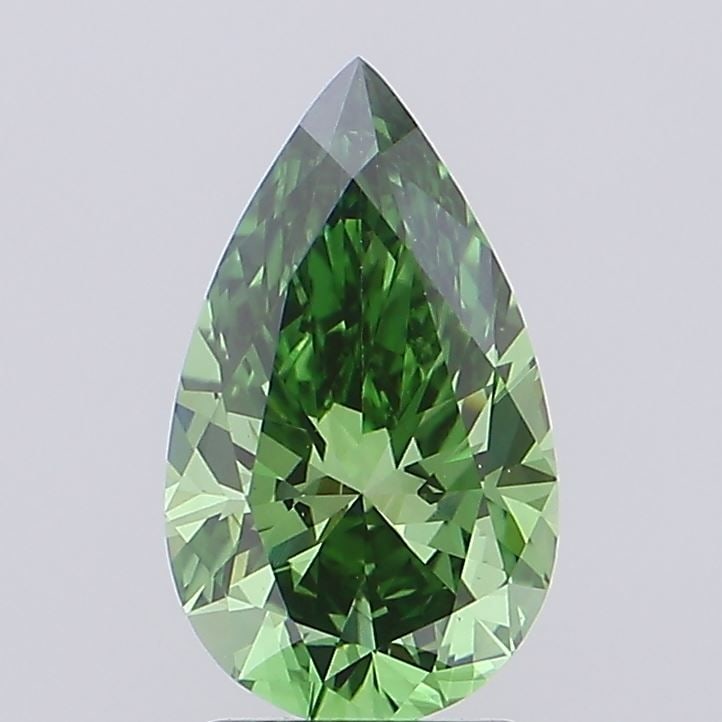 Loose Diamond - PEAR 2.2ct Fancy Vivid Green VS1: Loose Diamond - PEAR 2.2ct Fancy Vivid Green VS1 Source: This is a real non-mined Diamond that has been grown in a lab Shape: PEAR Carats: 2.2 Color: Fancy Vivid Green Certification: IGI Video: