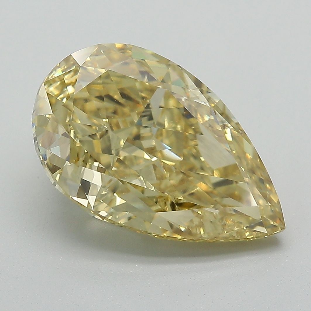 Loose Diamond - PEAR 4.69ct Fancy Intense Yellow VS1: Loose Diamond - PEAR 4.69ct Fancy Intense Yellow VS1 Source: This is a real non-mined Diamond that has been grown in a lab Shape: PEAR Carats: 4.69 Color: Fancy Intense Yellow Certification: IGI Video