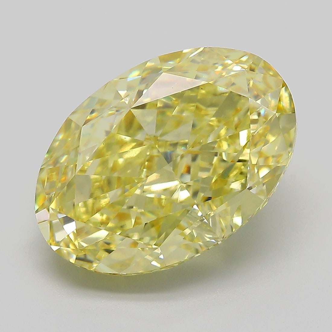 Loose Diamond - OVAL 9.86ct Fancy Intense Yellow VS1: Loose Diamond - OVAL 9.86ct Fancy Intense Yellow VS1 Source: This is a real non-mined Diamond that has been grown in a lab Shape: OVAL Carats: 9.86 Color: Fancy Intense Yellow Certification: IGI Video