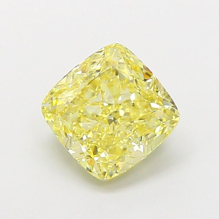 Loose Diamond - CUSHION MODIFIED 2.09ct Fancy Yellow VS1: Loose Diamond - CUSHION MODIFIED 2.09ct Fancy Yellow VS1 Source: This is a real non-mined Diamond that has been grown in a lab Shape: CUSHION MODIFIED Carats: 2.09 Color: Fancy Yellow Certification: I