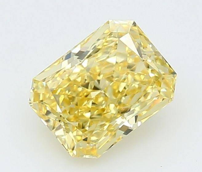 Loose Diamond - RADIANT 1.69ct Fancy Intense Yellow VVS2: Loose Diamond - RADIANT 1.69ct Fancy Intense Yellow VVS2 Source: This is a real non-mined Diamond that has been grown in a lab Shape: RADIANT Carats: 1.69 Color: Fancy Intense Yellow Certification: IG