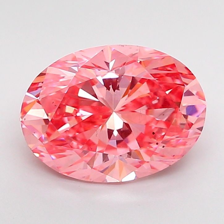 Loose Diamond - OVAL 2.73ct Fancy Vivid Pink SI1: Loose Diamond - OVAL 2.73ct Fancy Vivid Pink SI1 Source: This is a real non-mined Diamond that has been grown in a lab Shape: OVAL Carats: 2.73 Color: Fancy Vivid Pink Certification: IGI Video: