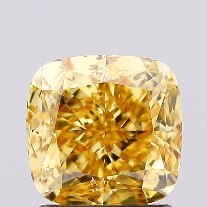 Loose Diamond - CUSHION MODIFIED 1.54ct Fancy Vivid Yellow VS2: Loose Diamond - CUSHION MODIFIED 1.54ct Fancy Vivid Yellow VS2 Source: This is a real non-mined Diamond that has been grown in a lab Shape: CUSHION MODIFIED Carats: 1.54 Color: Fancy Vivid Yellow Cert