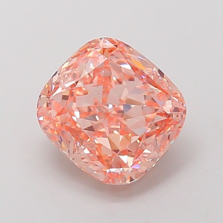 Loose Diamond - CUSHION MODIFIED 2.58ct Fancy Vivid Orangey Pink VS1: Loose Diamond - CUSHION MODIFIED 2.58ct Fancy Vivid Orangey Pink VS1 Source: This is a real non-mined Diamond that has been grown in a lab Shape: CUSHION MODIFIED Carats: 2.58 Color: Fancy Vivid Orang