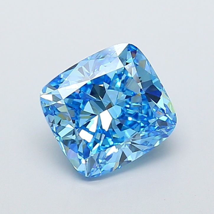 Loose Diamond - CUSHION BRILLIANT 4.02ct Fancy Vivid Blue VS1: Loose Diamond - CUSHION BRILLIANT 4.02ct Fancy Vivid Blue VS1 Source: This is a real non-mined Diamond that has been grown in a lab Shape: CUSHION BRILLIANT Carats: 4.02 Color: Fancy Vivid Blue Certif