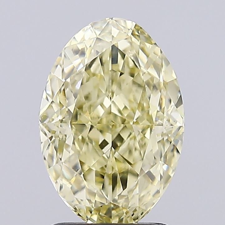 Loose Diamond - OVAL 2.33ct Fancy Yellow VS1: Loose Diamond - OVAL 2.33ct Fancy Yellow VS1 Source: This is a real non-mined Diamond that has been grown in a lab Shape: OVAL Carats: 2.33 Color: Fancy Yellow Certification: IGI Video: