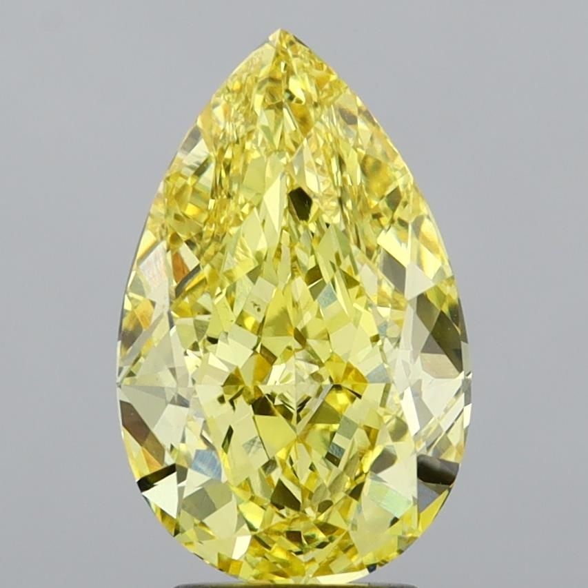 Loose Diamond - PEAR 3.63ct Fancy Vivid Yellow VS1: Loose Diamond - PEAR 3.63ct Fancy Vivid Yellow VS1 Source: This is a real non-mined Diamond that has been grown in a lab Shape: PEAR Carats: 3.63 Color: Fancy Vivid Yellow Certification: IGI PLEASE NO