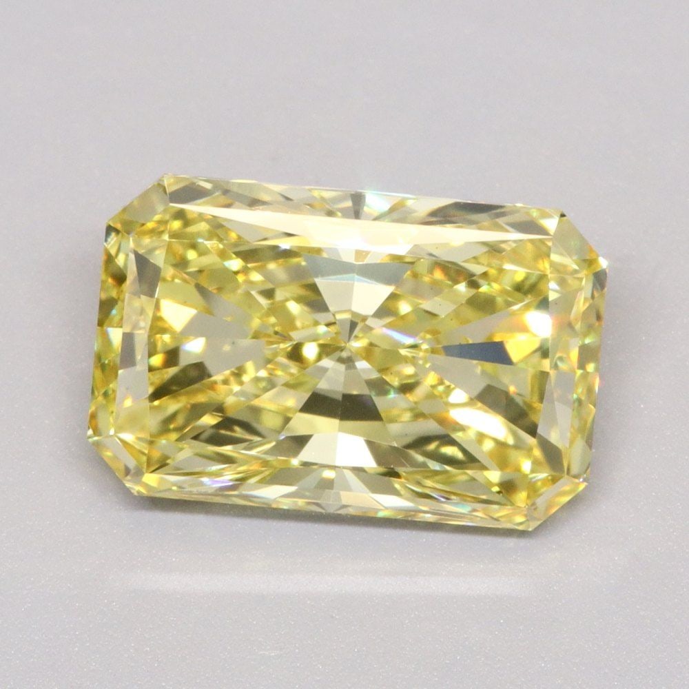 Loose Diamond - RADIANT 3.03ct Fancy Intense Yellow VS1: Loose Diamond - RADIANT 3.03ct Fancy Intense Yellow VS1 Source: This is a real non-mined Diamond that has been grown in a lab Shape: RADIANT Carats: 3.03 Color: Fancy Intense Yellow Certification: IGI