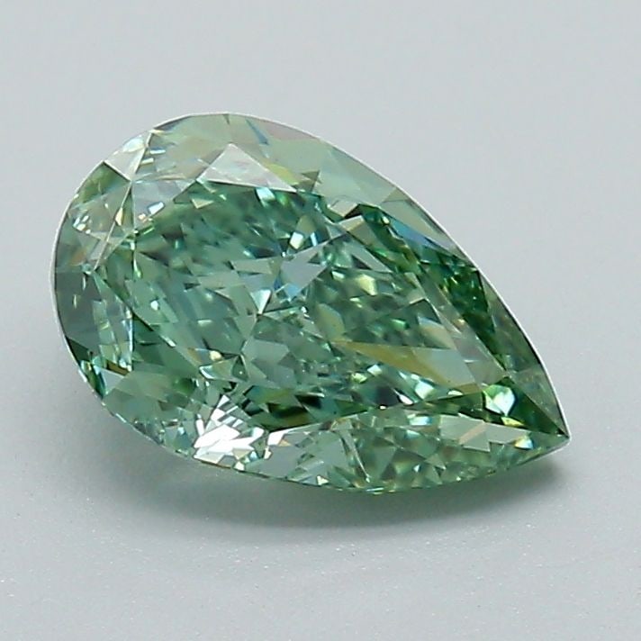 Loose Diamond - PEAR 1.24ct Fancy Vivid Green VS1: Loose Diamond - PEAR 1.24ct Fancy Vivid Green VS1 Source: This is a real non-mined Diamond that has been grown in a lab Shape: PEAR Carats: 1.24 Color: Fancy Vivid Green Certification: IGI Video: