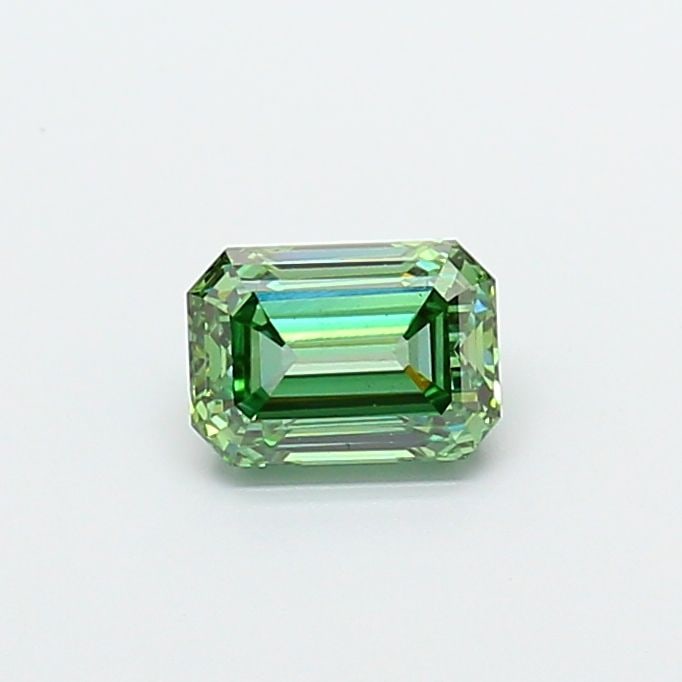 Loose Diamond - EMERALD 1.09ct Fancy Vivid Green VS1: Loose Diamond - EMERALD 1.09ct Fancy Vivid Green VS1 Source: This is a real non-mined Diamond that has been grown in a lab Shape: EMERALD Carats: 1.09 Color: Fancy Vivid Green Certification: IGI Video