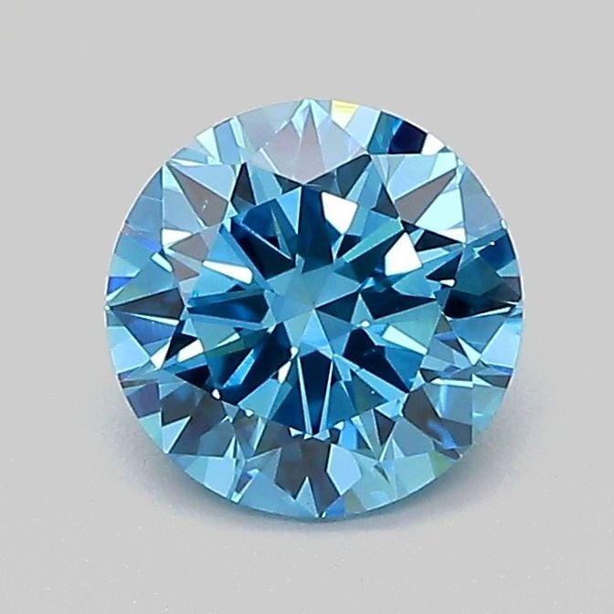 Loose Diamond - ROUND 1.0ct Fancy Vivid Blue VS1: Loose Diamond - ROUND 1.0ct Fancy Vivid Blue VS1 Source: This is a real non-mined Diamond that has been grown in a lab Shape: ROUND Carats: 1.0 Color: Fancy Vivid Blue Certification: IGI Video: Video