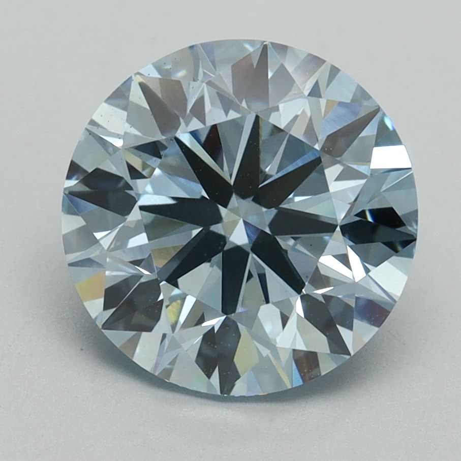 Ideal Loose Diamond - ROUND 3.02ct Fancy Vivid Blue VS1: Ideal Loose Diamond - ROUND 3.02ct Fancy Vivid Blue VS1 Source: This is a real non-mined Diamond that has been grown in a lab Shape: ROUND Carats: 3.02 Color: Fancy Vivid Blue Certification: IGI Video