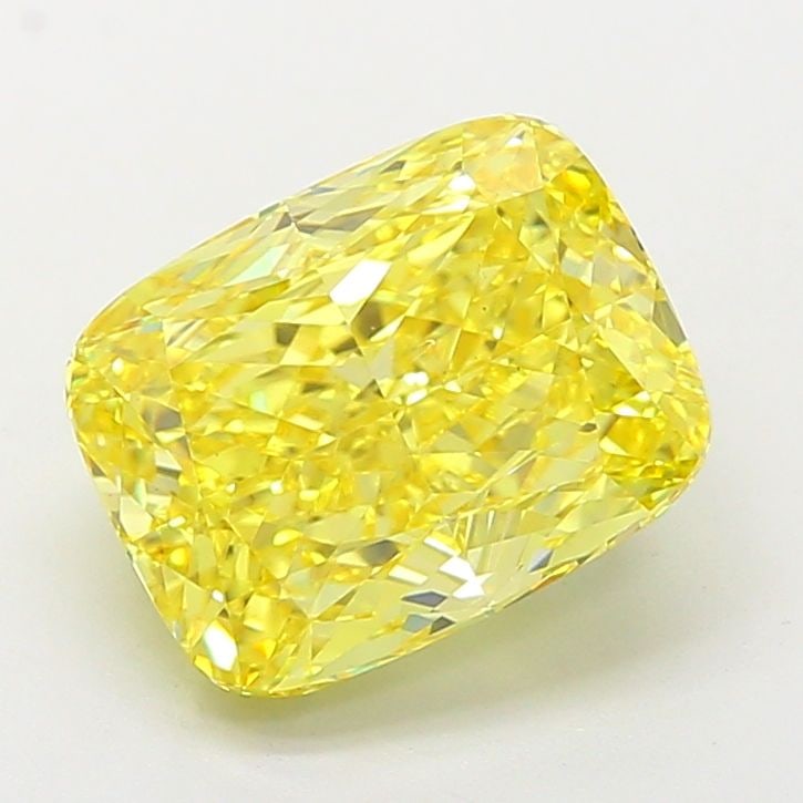 Loose Diamond - CUSHION MODIFIED 5.55ct Fancy Vivid Yellow VS2: Loose Diamond - CUSHION MODIFIED 5.55ct Fancy Vivid Yellow VS2 Source: This is a real non-mined Diamond that has been grown in a lab Shape: CUSHION MODIFIED Carats: 5.55 Color: Fancy Vivid Yellow Cert