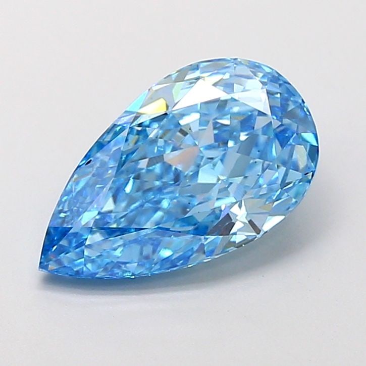 Loose Diamond - PEAR 3.11ct Fancy Vivid Blue VS1: Loose Diamond - PEAR 3.11ct Fancy Vivid Blue VS1 Source: This is a real non-mined Diamond that has been grown in a lab Shape: PEAR Carats: 3.11 Color: Fancy Vivid Blue Certification: IGI Video: