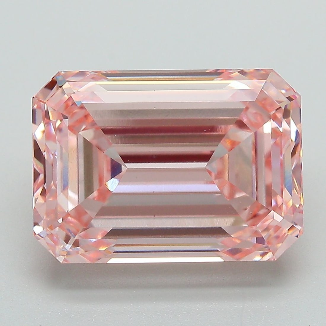 Loose Diamond - EMERALD 8.51ct Fancy Intense Pink VS1: Loose Diamond - EMERALD 8.51ct Fancy Intense Pink VS1 Source: This is a real non-mined Diamond that has been grown in a lab Shape: EMERALD Carats: 8.51 Color: Fancy Intense Pink Certification: IGI Vid