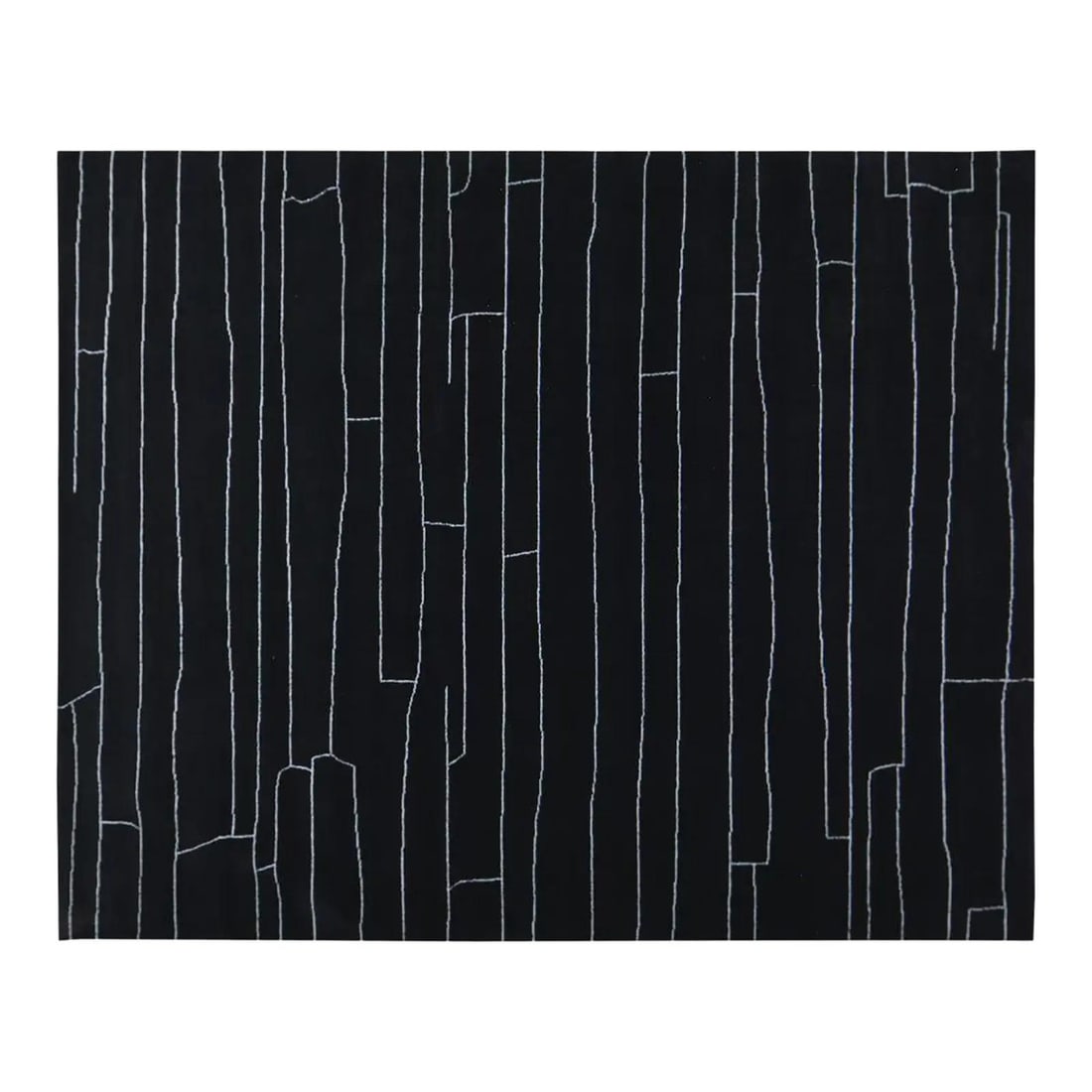 Hand-Knotted Wool Area Rug in Beni Ourain Style 9'1 x 12'1: Hand-Knotted Wool Area Rug in Beni Ourain Style 9'1 x 12'1 This Moroccan Beni Ourain rug is hand-knotted from wool using traditional techniques, combining classic craftsmanship with contemporary desig