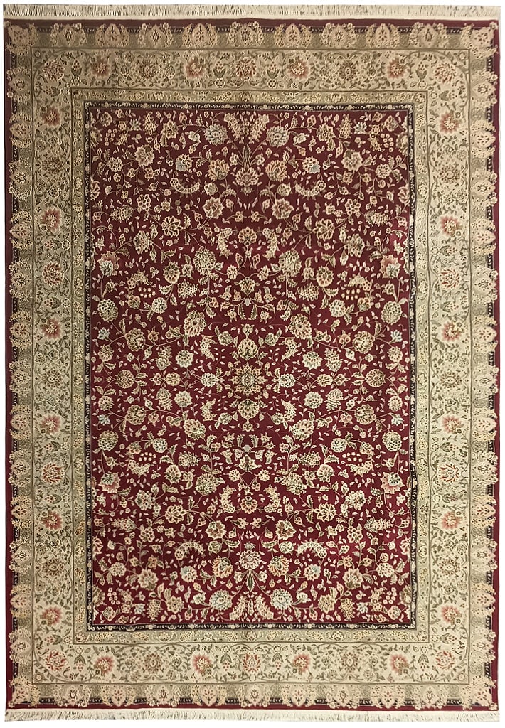 Luxurious 8.7 x 11.6 Hand-Knotted Wool Silk Tabriz Rug (1 of 10)