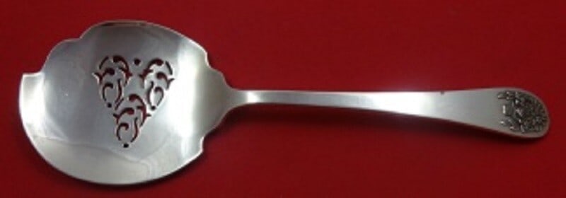 Tuttle Sterling Silver Tomato Server Basket of Flowers 7 3/8 inch (1 of 1)
