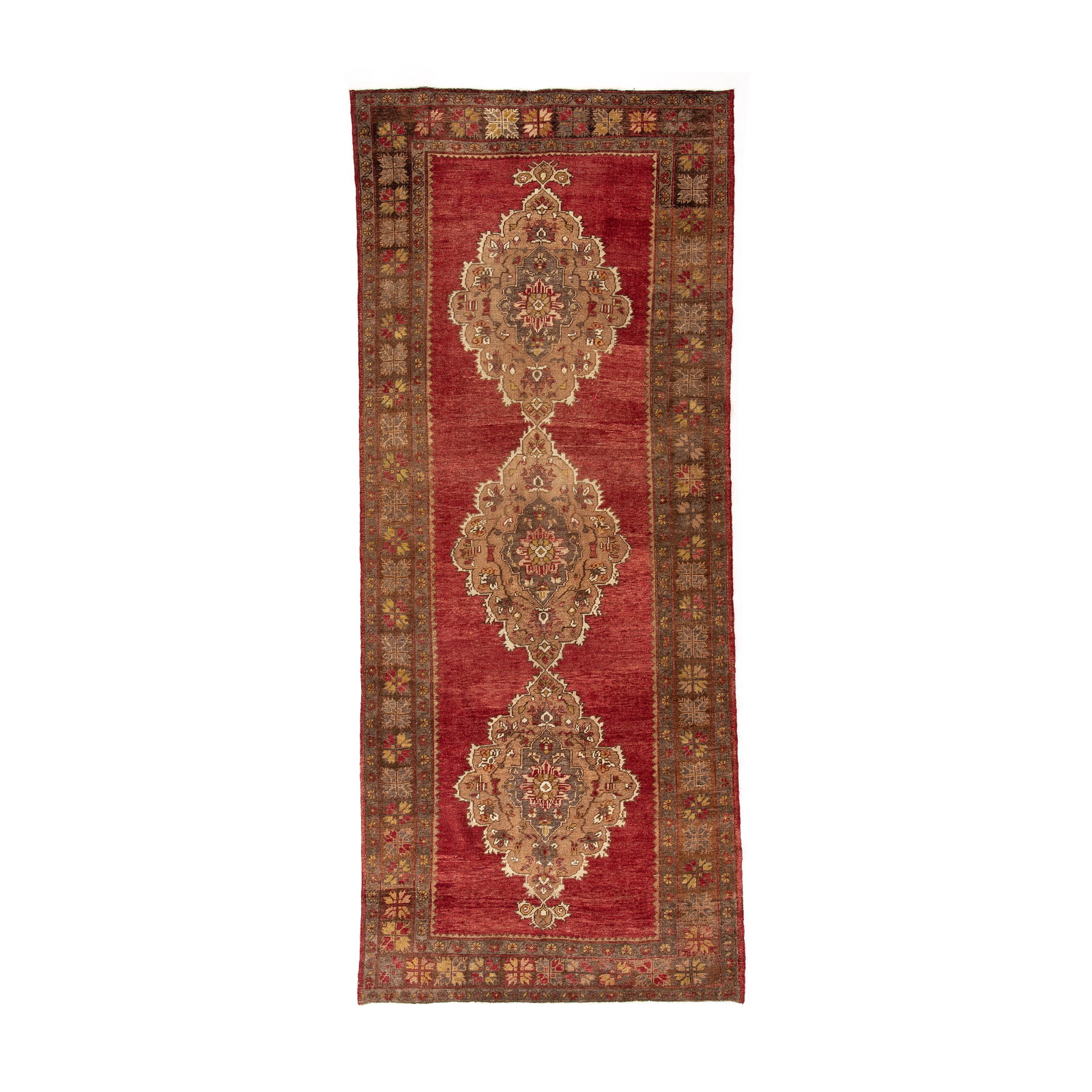 Authentic Handmade Anatolia Wool Carpet 63.4 x 148 Inches (1 of 8)