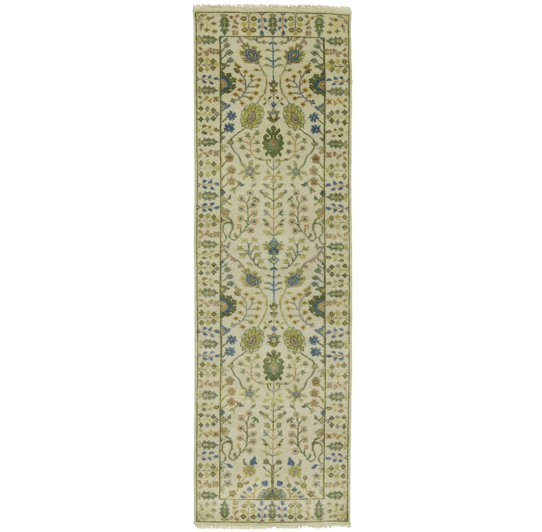Hand Knotted Wool Tree of Life Runner Rug 2'5 x 7'11: Hand Knotted Wool Tree of Life Runner Rug 2'5 x 7'11 This Osh Chobi Oriental runner rug features a Tree of Life design with a modern, transitional style. Hand-knotted from wool, it showcases muted ton