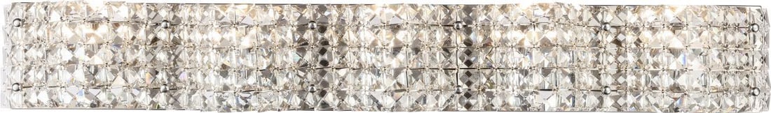 Elegant Lighting Ollie Chrome Clear Crystal Wall Lamp 33.70in 5 Bulbs UL-Listed: Elegant Lighting Ollie Chrome Clear Crystal Wall Lamp 33.70in 5 Bulbs UL-Listed Illuminate your space with this elegant wall lamp featuring a sleek chrome finish complemented by clear crystals. Design