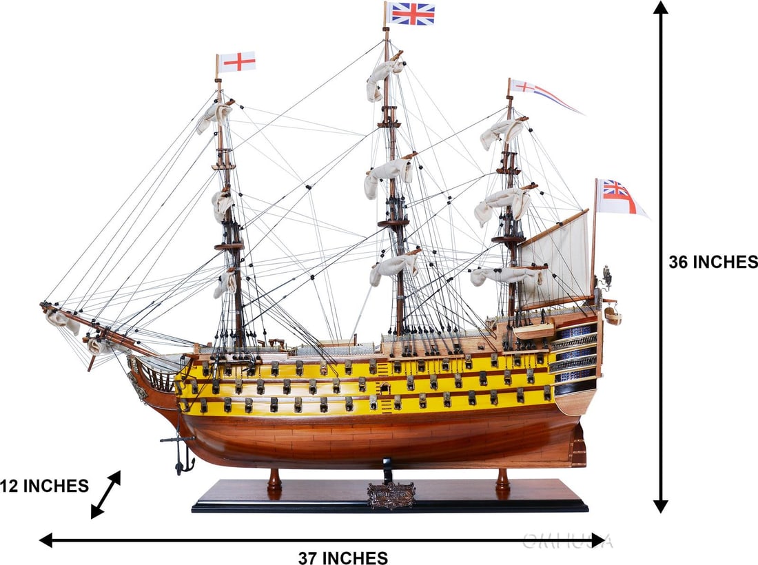 H.M.S. Victory Nautical Handcrafted Display Model 36 x 37 x 12 (1 of 7)